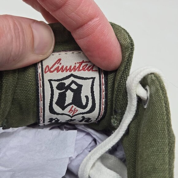 Ash 38 Vipera Snake Serpent Floral Embroidered Green Canvas Sneakers 7.5 8 - Picture 8 of 12